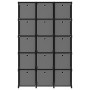 Estantería de 15 cubos con cajas de tela negro 103x30x175,5 cm en Librerías y estanterías | Comprar online en Foru.es