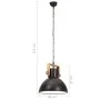 Lámpara colgante industrial redonda 25 W negro 40 cm E27 de vidaXL, Lámparas - Ref: Foro24-320535, Precio: 81,06 €, Descuento: %