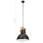 Lámpara colgante industrial redonda 25 W negro 40 cm E27 de vidaXL, Lámparas - Ref: Foro24-320535, Precio: 80,88 €, Descuento: %