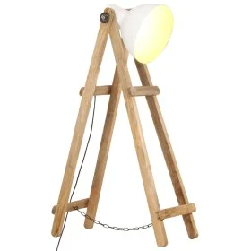Lámpara de pie madera maciza de mango blanca E27 de vidaXL, Lámparas - Ref: Foro24-320590, Precio: 94,26 €, Descuento: %