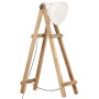 Lámpara de pie madera maciza de mango blanca E27 de vidaXL, Lámparas - Ref: Foro24-320590, Precio: 95,67 €, Descuento: %