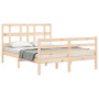 Estructura de cama de matrimonio con cabecero madera maciza de vidaXL, Camas y somieres - Ref: Foro24-3194801, Precio: 118,77...
