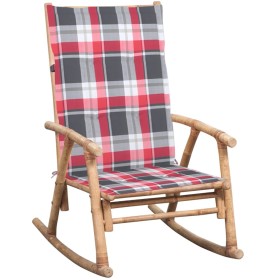Silla mecedora con cojín bambú de , Sillas de jardín - Ref: Foro24-3063916, Precio: 139,89 €, Descuento: %