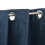 Cortinas opacas con ojales look de lino 2 pzas azul 140x175 cm de vidaXL, Cortinas y visillos - Ref: Foro24-321176, Precio: 4...