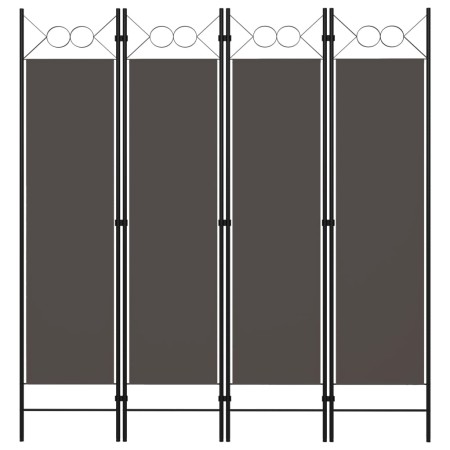 Biombo divisor de 4 paneles gris antracita 160x180 cm de vidaXL, Divisores de ambientes - Ref: Foro24-320704, Precio: 38,54 €...