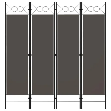 Biombo divisor de 4 paneles gris antracita 160x180 cm de vidaXL, Divisores de ambientes - Ref: Foro24-320704, Precio: 37,86 €...
