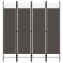 Biombo divisor de 4 paneles gris antracita 160x180 cm de vidaXL, Divisores de ambientes - Ref: Foro24-320704, Precio: 38,54 €...
