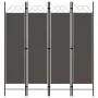 Biombo divisor de 4 paneles gris antracita 160x180 cm de vidaXL, Divisores de ambientes - Ref: Foro24-320704, Precio: 37,86 €...