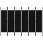 Biombo divisor de 6 paneles negro 240x180 cm de vidaXL, Divisores de ambientes - Ref: Foro24-320714, Precio: 53,66 €, Descuen...