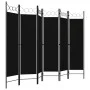 Biombo divisor de 6 paneles negro 240x180 cm de vidaXL, Divisores de ambientes - Ref: Foro24-320714, Precio: 53,66 €, Descuen...