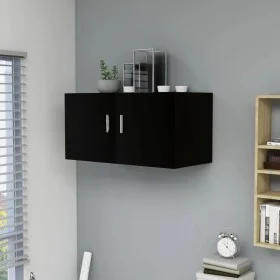 Black plywood wall-mounted cabinet 80x39x40 cm by vidaXL, Shelves and shelves - Ref: Foro24-802796, Price: 54,38 €, Discount: %