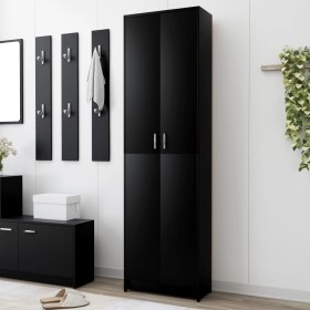 Armario de pasillo de madera contrachapada negro 55x25x189 cm de vidaXL, Armarios roperos - Ref: Foro24-802850, Precio: 122,0...
