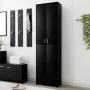 Armario de pasillo de madera contrachapada negro 55x25x189 cm de vidaXL, Armarios roperos - Ref: Foro24-802850, Precio: 118,2...