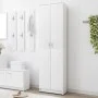 Armario de pasillo de madera contrachapada blanco 55x25x189 cm de vidaXL, Armarios roperos - Ref: Foro24-802849, Precio: 148,...