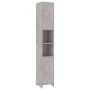 Armario baño madera contrachapada gris hormigón 30x30x183,5 cm de vidaXL, Muebles de baño - Ref: Foro24-802601, Precio: 65,75...