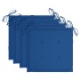 Sillas de jardín apilables 4 uds madera maciza teca con cojines de , Sillas de jardín - Ref: Foro24-3073389, Precio: 525,84 €...