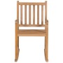 Silla mecedora de madera maciza de teca con cojín gris taupe de , Sillas de jardín - Ref: Foro24-3062765, Precio: 168,26 €, D...