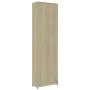 Armario pasillo contrachapada color roble 55x25x189 cm de vidaXL, Armarios roperos - Ref: Foro24-802852, Precio: 120,35 €, De...