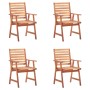 Sillas comedor de jardín y cojines 4 uds madera maciza acacia de , Sillas de jardín - Ref: Foro24-3078327, Precio: 315,00 €, ...