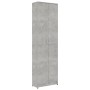 Armario de pasillo de aglomerado gris hormigón 55x25x189 cm de vidaXL, Armarios roperos - Ref: Foro24-802853, Precio: 118,24 ...