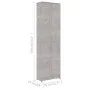 Armario de pasillo de aglomerado gris hormigón 55x25x189 cm de vidaXL, Armarios roperos - Ref: Foro24-802853, Precio: 116,63 ...