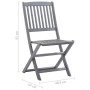 Sillas de jardín plegables 6 uds cojines madera maciza acacia de , Sillas de jardín - Ref: Foro24-3065445, Precio: 342,14 €, ...