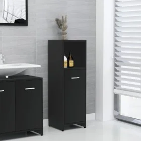 Armario de baño madera contrachapada negro 30x30x95 cm de vidaXL, Muebles de baño - Ref: Foro24-802589, Precio: 48,50 €, Desc...