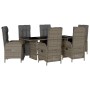 Set comedor jardín 7 pzas y cojines ratán sintético gris de , Conjuntos de jardín - Ref: Foro24-3213532, Precio: 994,46 €, De...