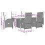 Set comedor jardín 7 pzas y cojines ratán sintético gris de , Conjuntos de jardín - Ref: Foro24-3213532, Precio: 994,46 €, De...