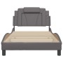 Estructura cama con luces LED cuero sintético gris 100x200 cm de , Camas y somieres - Ref: Foro24-3214004, Precio: 139,40 €, ...