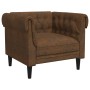 Sillón Chesterfield de tela marrón de , Sofás - Ref: Foro24-372546, Precio: 190,22 €, Descuento: %