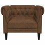 Sillón Chesterfield de tela marrón de , Sofás - Ref: Foro24-372546, Precio: 190,22 €, Descuento: %