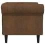 Sillón Chesterfield de tela marrón de , Sofás - Ref: Foro24-372546, Precio: 178,41 €, Descuento: %