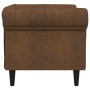 Sillón Chesterfield de tela marrón de , Sofás - Ref: Foro24-372546, Precio: 190,22 €, Descuento: %