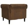 Sillón Chesterfield de tela marrón de , Sofás - Ref: Foro24-372546, Precio: 178,41 €, Descuento: %