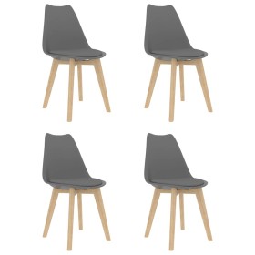Sillas de comedor 4 unidades plástico gris en Sillas de comedor | Comprar online en Foru.es