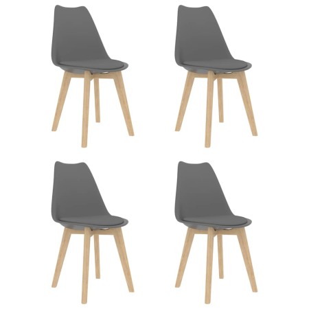 Sillas de comedor 4 unidades plástico gris en Sillas de comedor | Comprar online en Foru.es