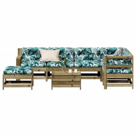 Juego de muebles jardín 8 pzas y cojines madera pino impregnada de , Conjuntos de jardín - Ref: Foro24-3250571, Precio: 853,6...