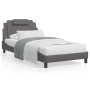 Estructura de cama con cabecero cuero sintético gris 100x200 cm de , Camas y somieres - Ref: Foro24-3208078, Precio: 134,08 €...