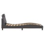 Estructura de cama con cabecero cuero sintético gris 100x200 cm de , Camas y somieres - Ref: Foro24-3208078, Precio: 134,08 €...