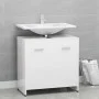 Armario de baño madera contrachapada blanco brillo 60x33x61 cm de vidaXL, Muebles de baño - Ref: Foro24-802576, Precio: 48,98...