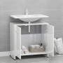 Armario de baño madera contrachapada blanco brillo 60x33x61 cm de vidaXL, Muebles de baño - Ref: Foro24-802576, Precio: 49,65...