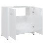Armario de baño madera contrachapada blanco brillo 60x33x61 cm de vidaXL, Muebles de baño - Ref: Foro24-802576, Precio: 49,65...