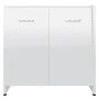 Armario de baño madera contrachapada blanco brillo 60x33x61 cm de vidaXL, Muebles de baño - Ref: Foro24-802576, Precio: 48,98...