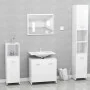 Armario de baño madera contrachapada blanco brillo 60x33x61 cm de vidaXL, Muebles de baño - Ref: Foro24-802576, Precio: 48,98...