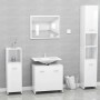 Armario de baño madera contrachapada blanco brillo 60x33x61 cm de vidaXL, Muebles de baño - Ref: Foro24-802576, Precio: 49,65...