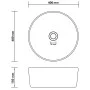 Luxuriöses rundes Waschbecken aus mattblauer Keramik, 40x15 cm. von , Sinkt - Ref: Foro24-147011, Preis: 66,80 €, Rabatt: %