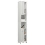 Armario baño madera contrachapada blanco brillo 30x30x183,5 cm de vidaXL, Muebles de baño - Ref: Foro24-802603, Precio: 89,41...