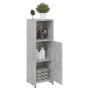 Armario de baño madera contrachapada gris hormigón 30x30x95 cm de vidaXL, Muebles de baño - Ref: Foro24-802592, Precio: 42,69...