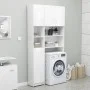 Armario baño madera contrachapada blanco brillo 32x25,5x190 cm de vidaXL, Muebles de baño - Ref: Foro24-802882, Precio: 85,92...